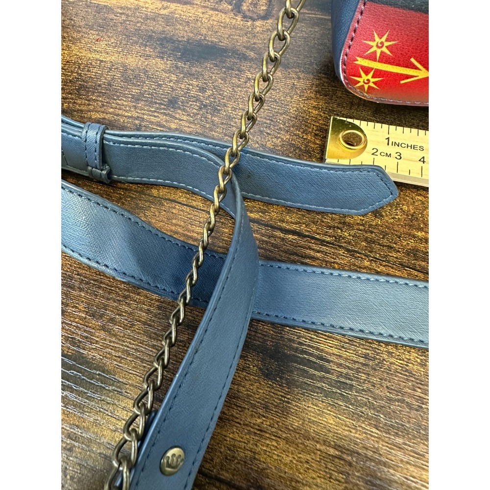 Loungefly Fantastic Beasts Magical Books Chain Strap Crossbody Bag Navy Blue - Picture 13 of 16